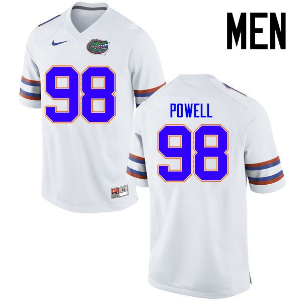 Florida Gators Men #98 Jorge Powell College Football Jerseys White